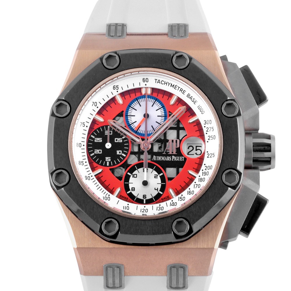 w217881-1 Royal Oak Offshore Rubens Barrichello Limited model of 257 pieces in the World Rose Gold, Ceramic, Titanium 46mm