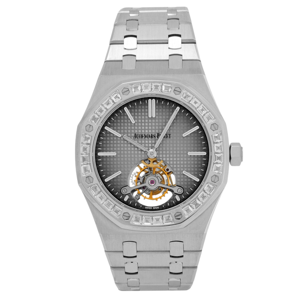 Royal Oak Tourbillon Extra thin Platinum Diamond 41mm 2019