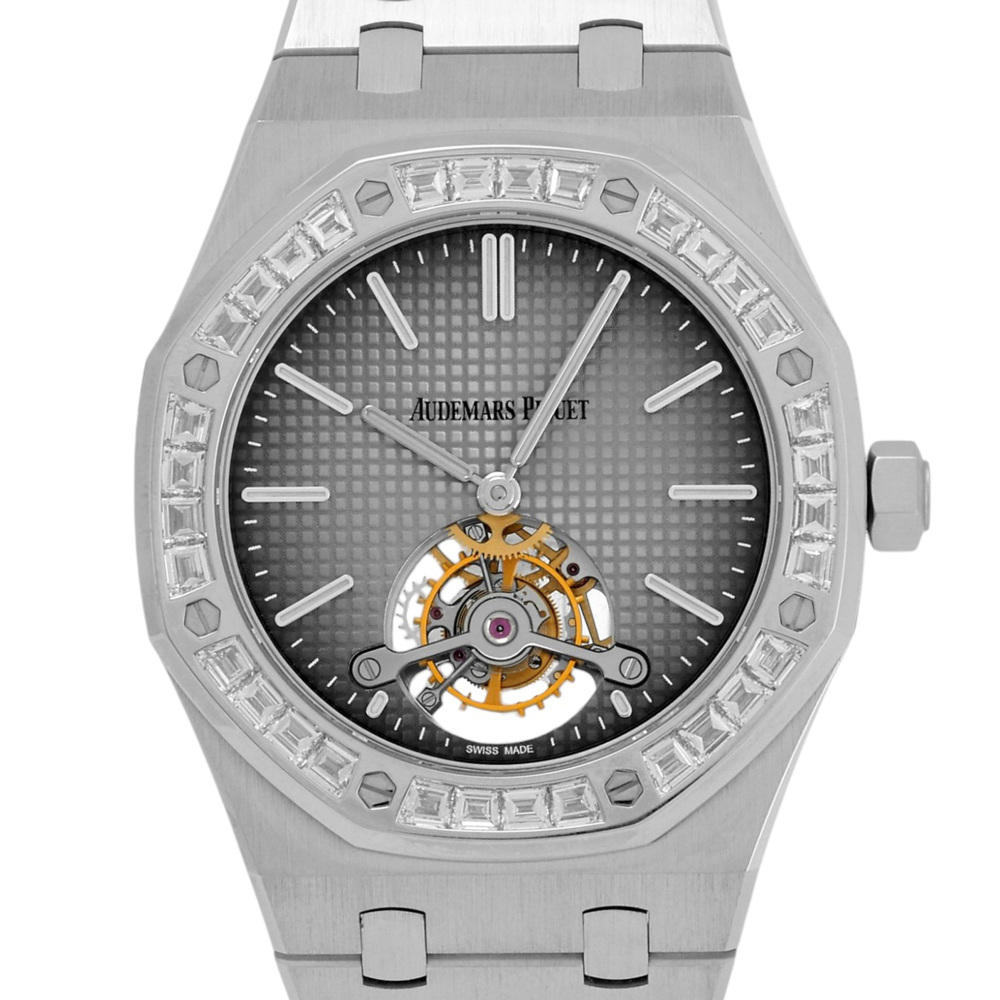 Royal Oak Tourbillon Extra thin Platinum Diamond 41mm 2019