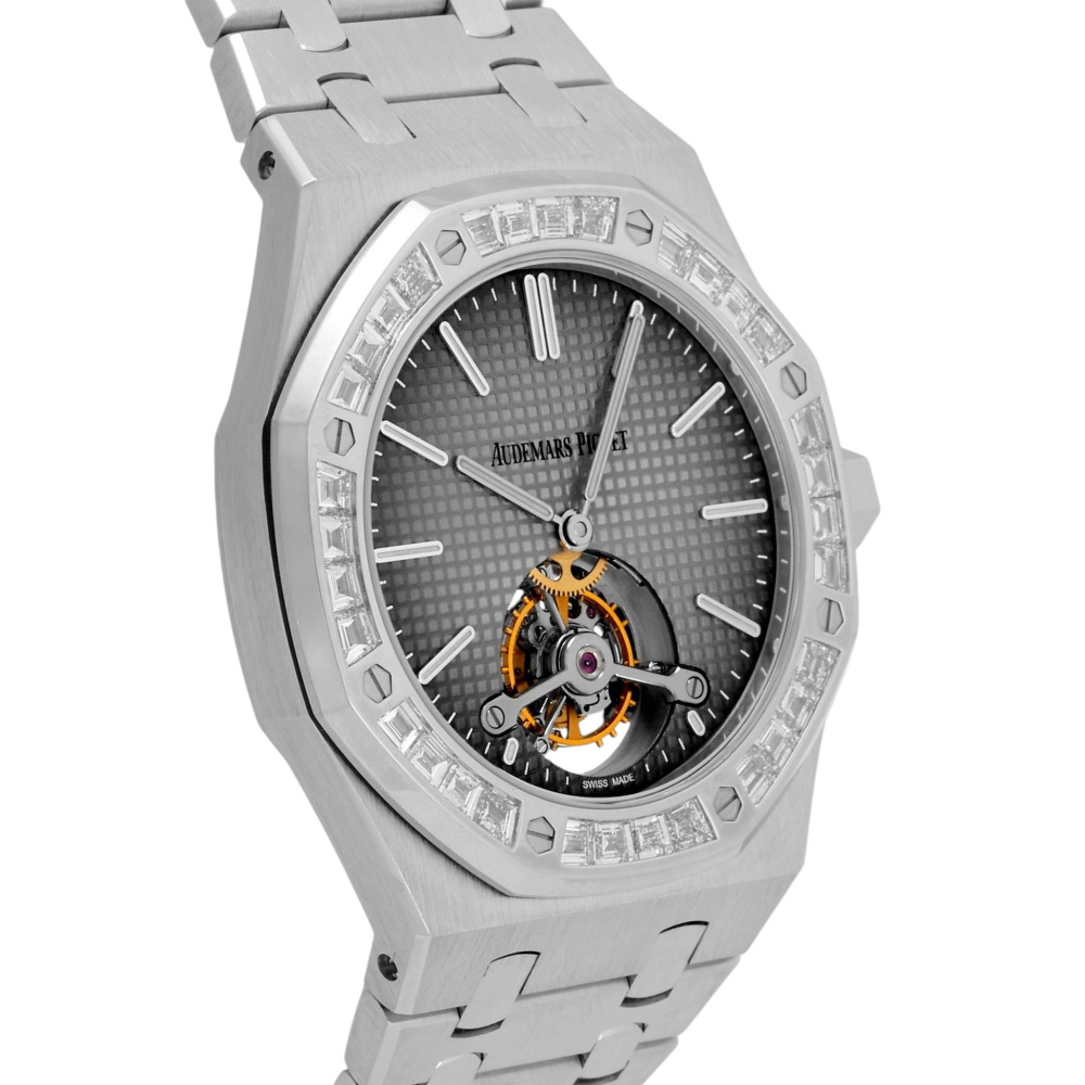 Royal Oak Tourbillon Extra thin Platinum Diamond 41mm 2019