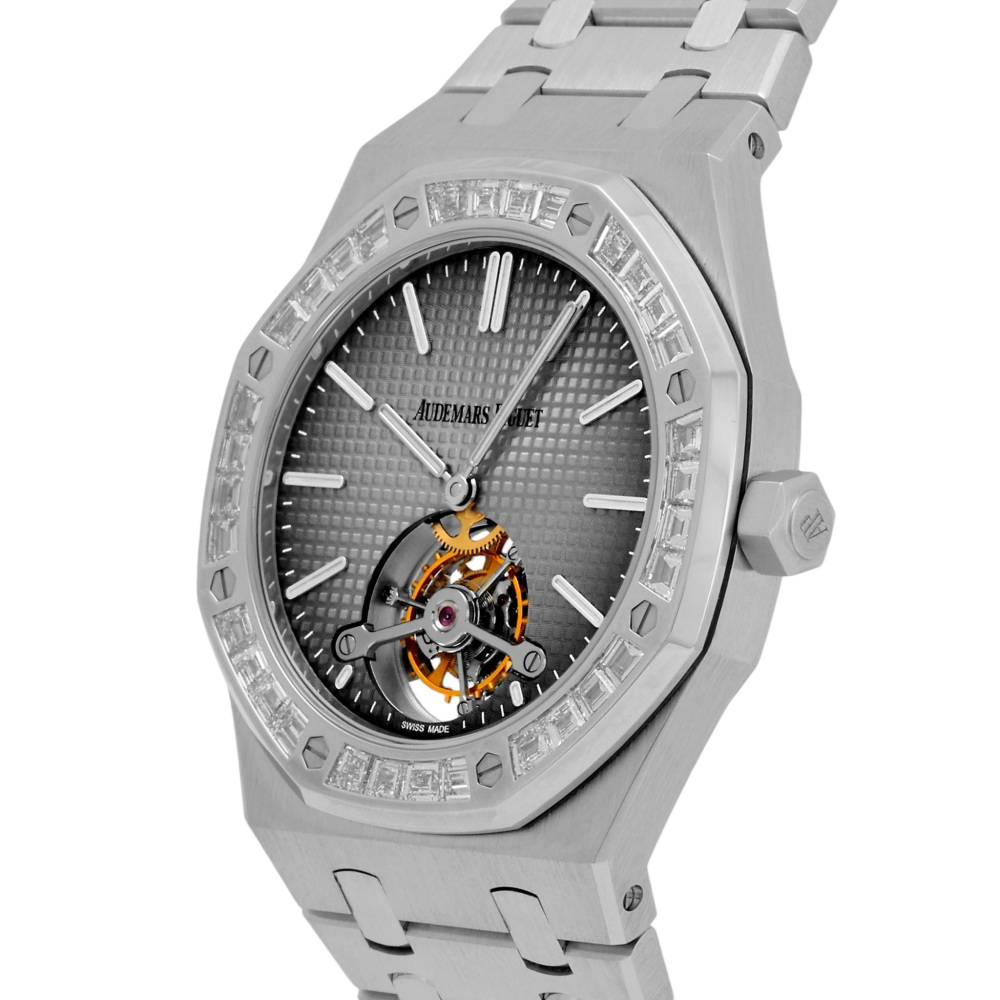 Royal Oak Tourbillon Extra thin Platinum Diamond 41mm 2019