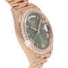Day-Date Rose Gold Green Dial Diamond Bezel 40mm 2024