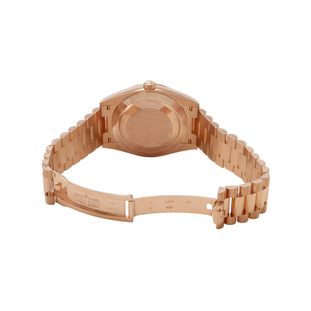Day-Date Rose Gold Green Dial Diamond Bezel 40mm 2024