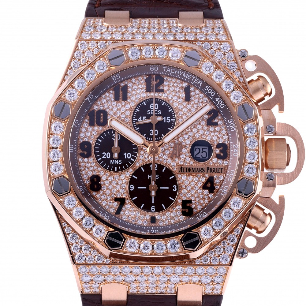 w221343-1 Royal Oak Offshore Chronograph Rose gold Diamond 48mm