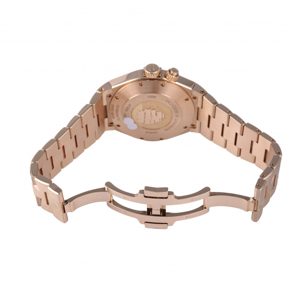 Overseas Dual Time Rose Gold Silver Dial 42mm