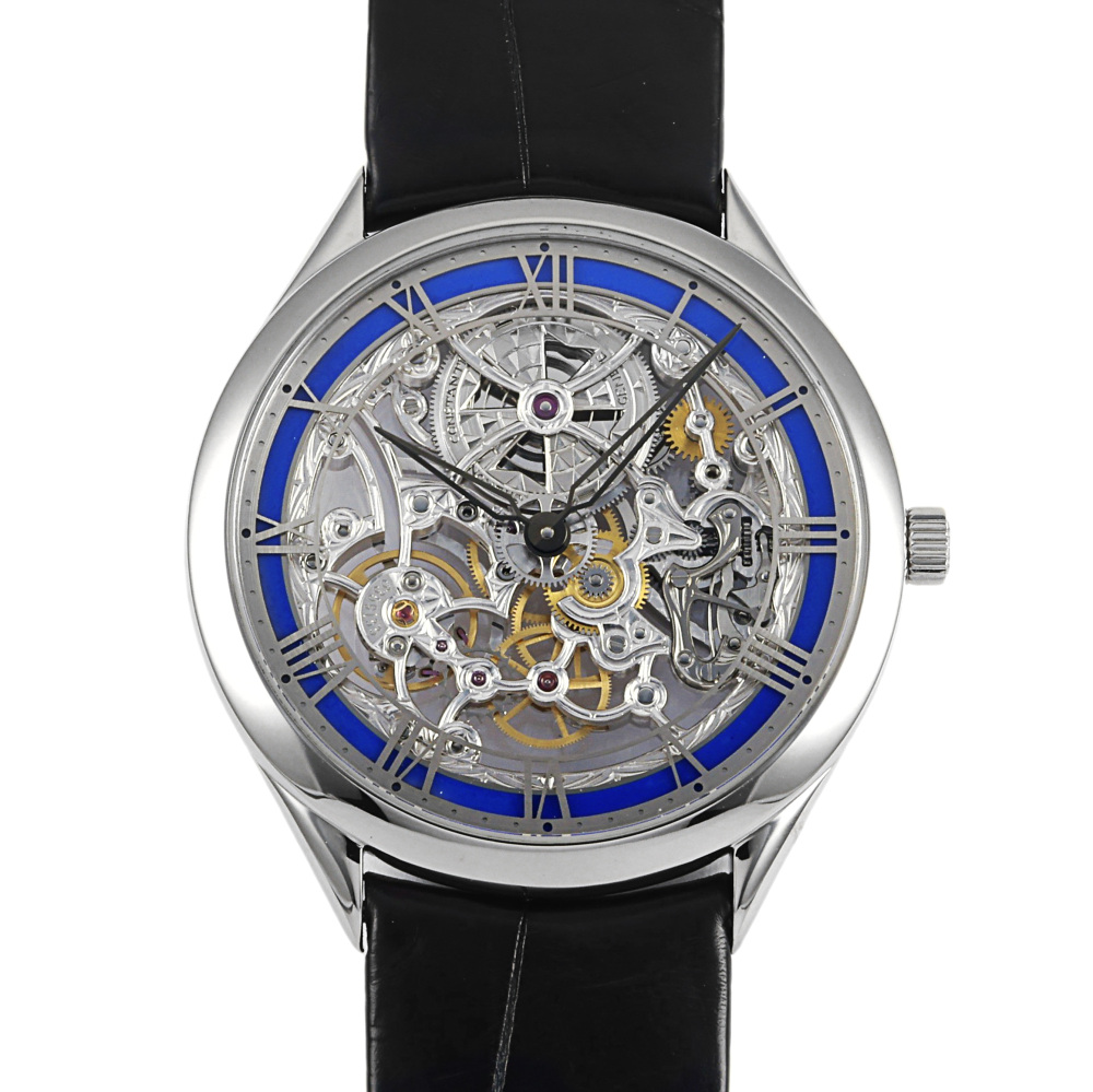 w230611-1 Metierdal mechanical Ajure White Gold Skeletonized Dial 40mm