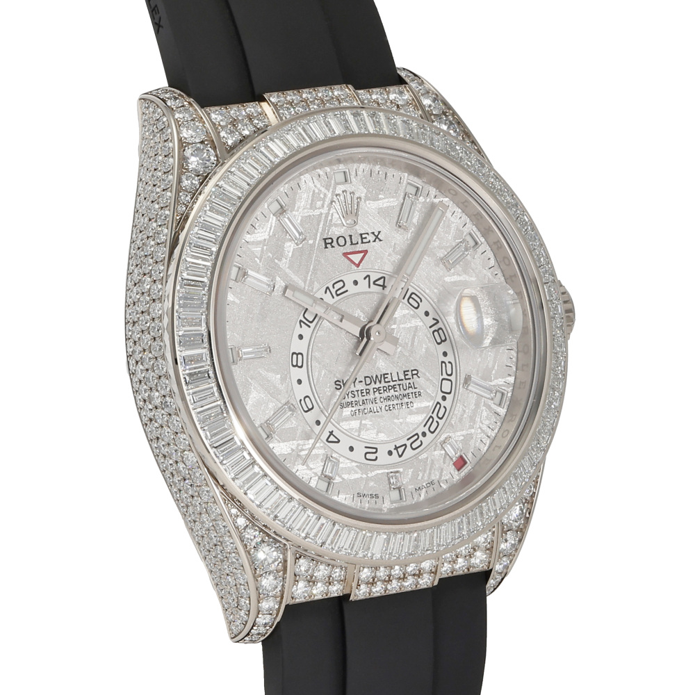 w230642-2 Sky Dweller White Gold Meteorite Dial Full Factory Diamond 42mm 2022
