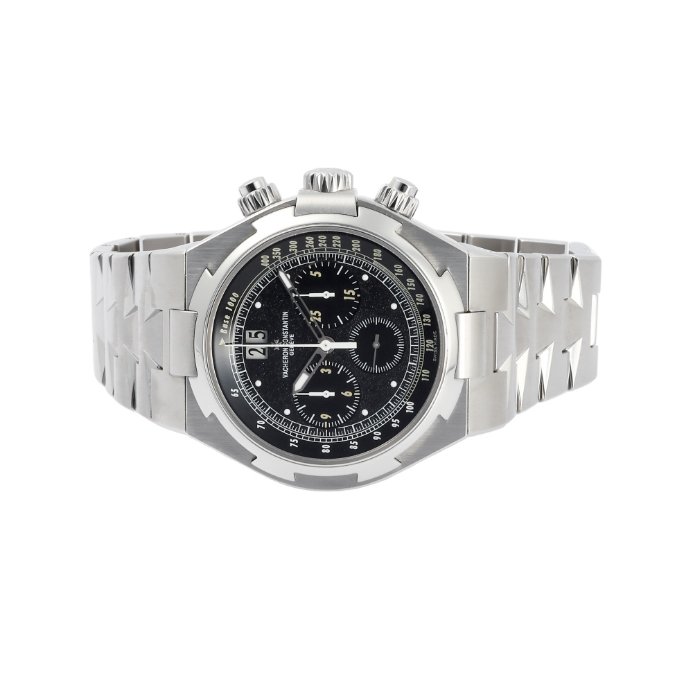 Overseas Chronograph Chrono Defi Mail Steel Black Dial 42mm