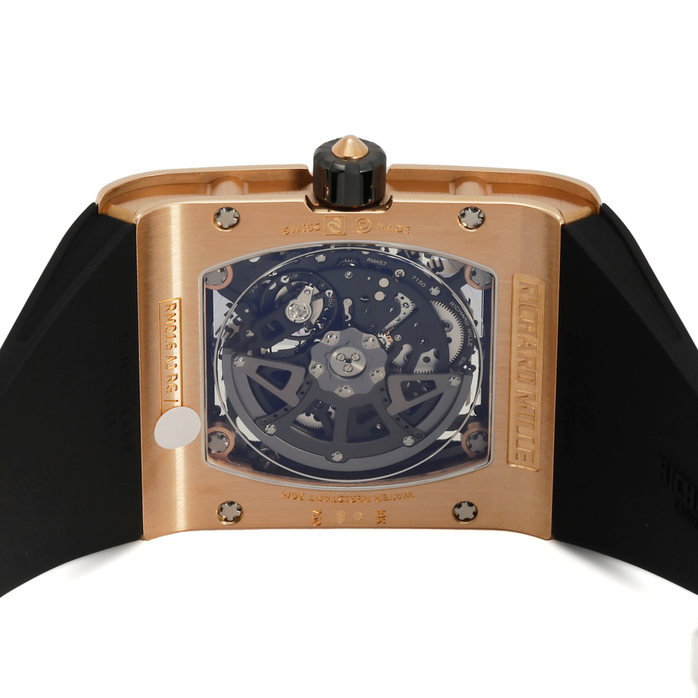 RM16 Rose Gold Skeletonized Dial Extra Flat Skeleton Factory Diamond Case 49.8mm