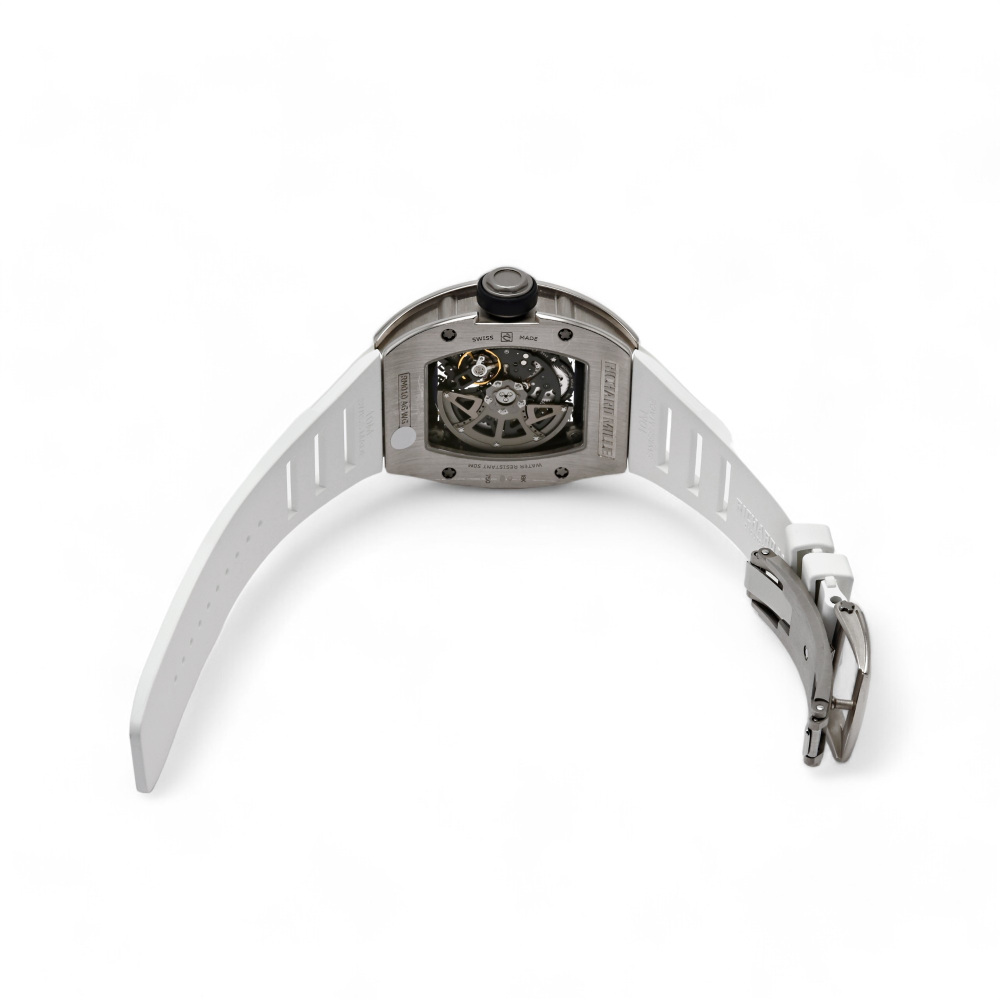 RM10 AG WG Rose Gold Skeletonized Dial Full Factory Diamond Case 48mm