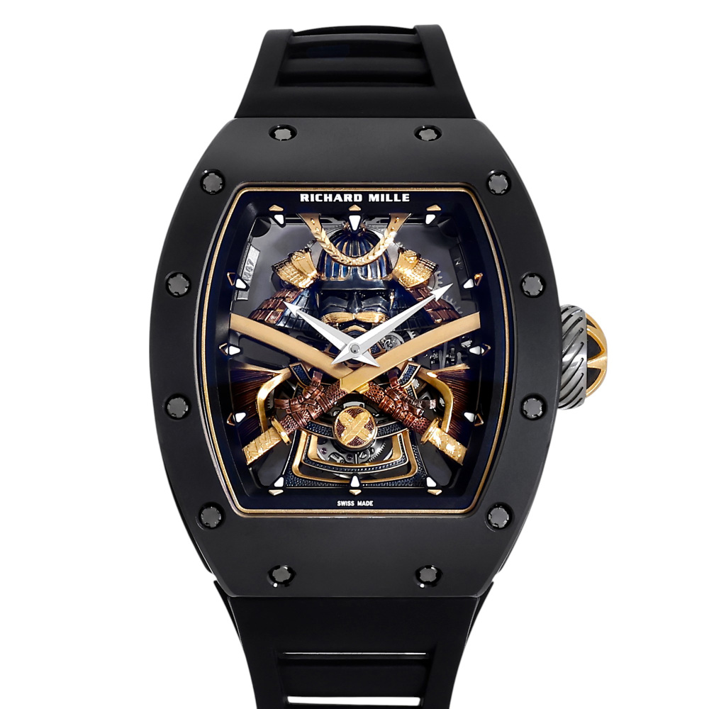 w253973-1 RM47 Titanium Yellow Gold Ceramic Skeletonized Dial Tourbillion 42.7mm