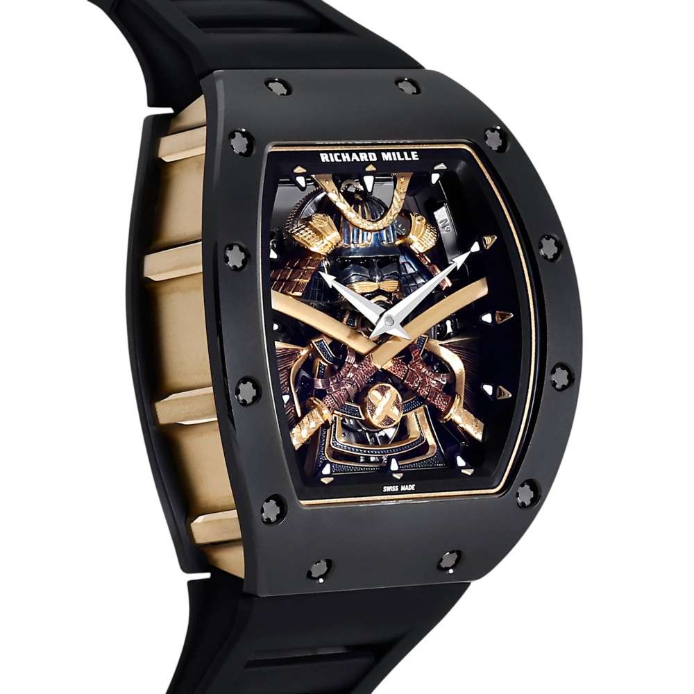 w253973-2 RM47 Titanium Yellow Gold Ceramic Skeletonized Dial Tourbillion 42.7mm