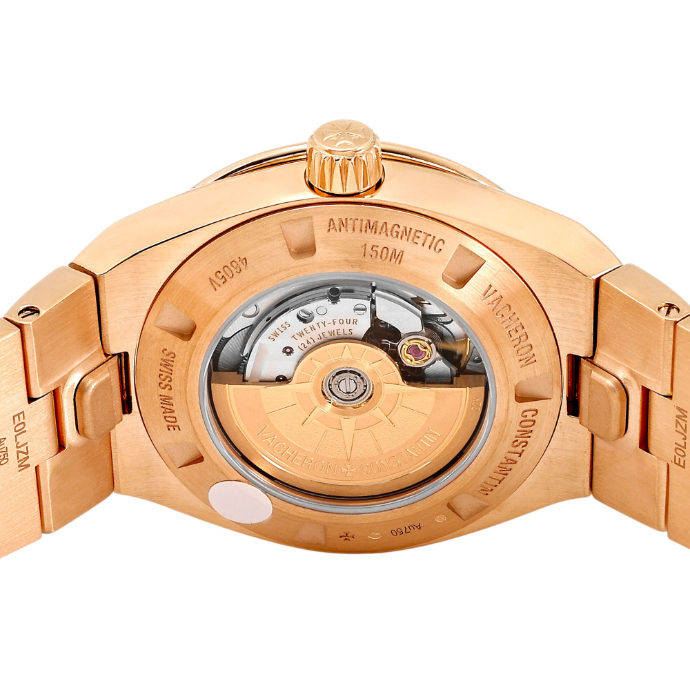 Overseas Automatic Rose Gold Blue Dial Diamond Bezel 35mm