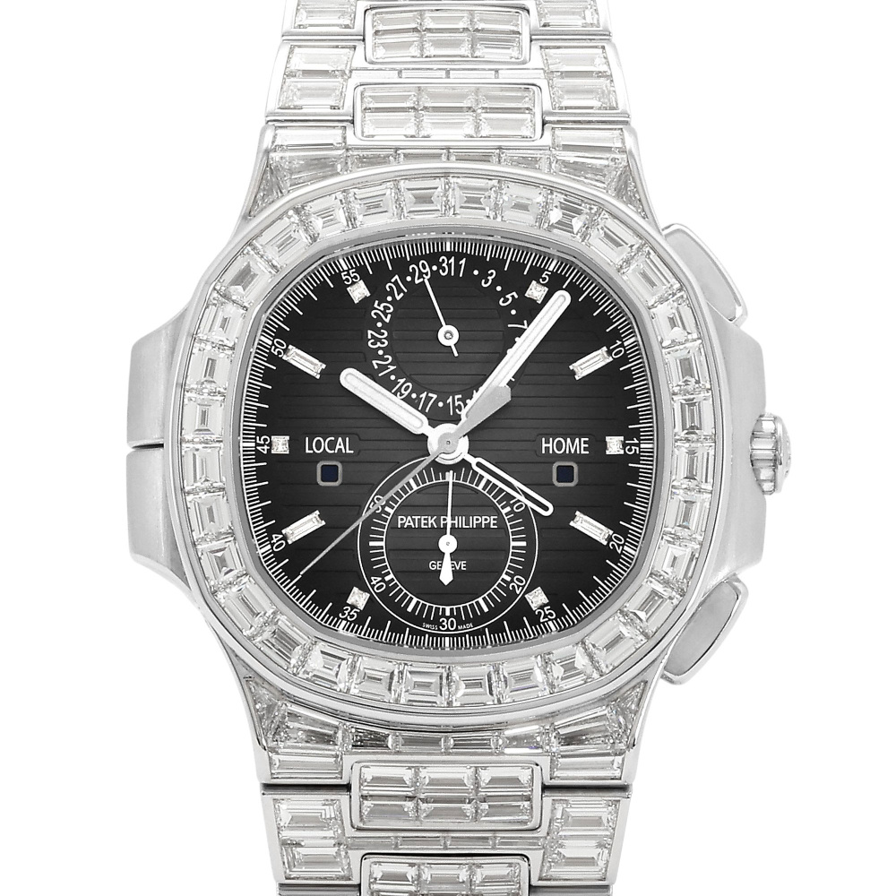 Nautilus Travel time Chronograph 5990/1400G-001 White Gold Diamond 40mm 2024