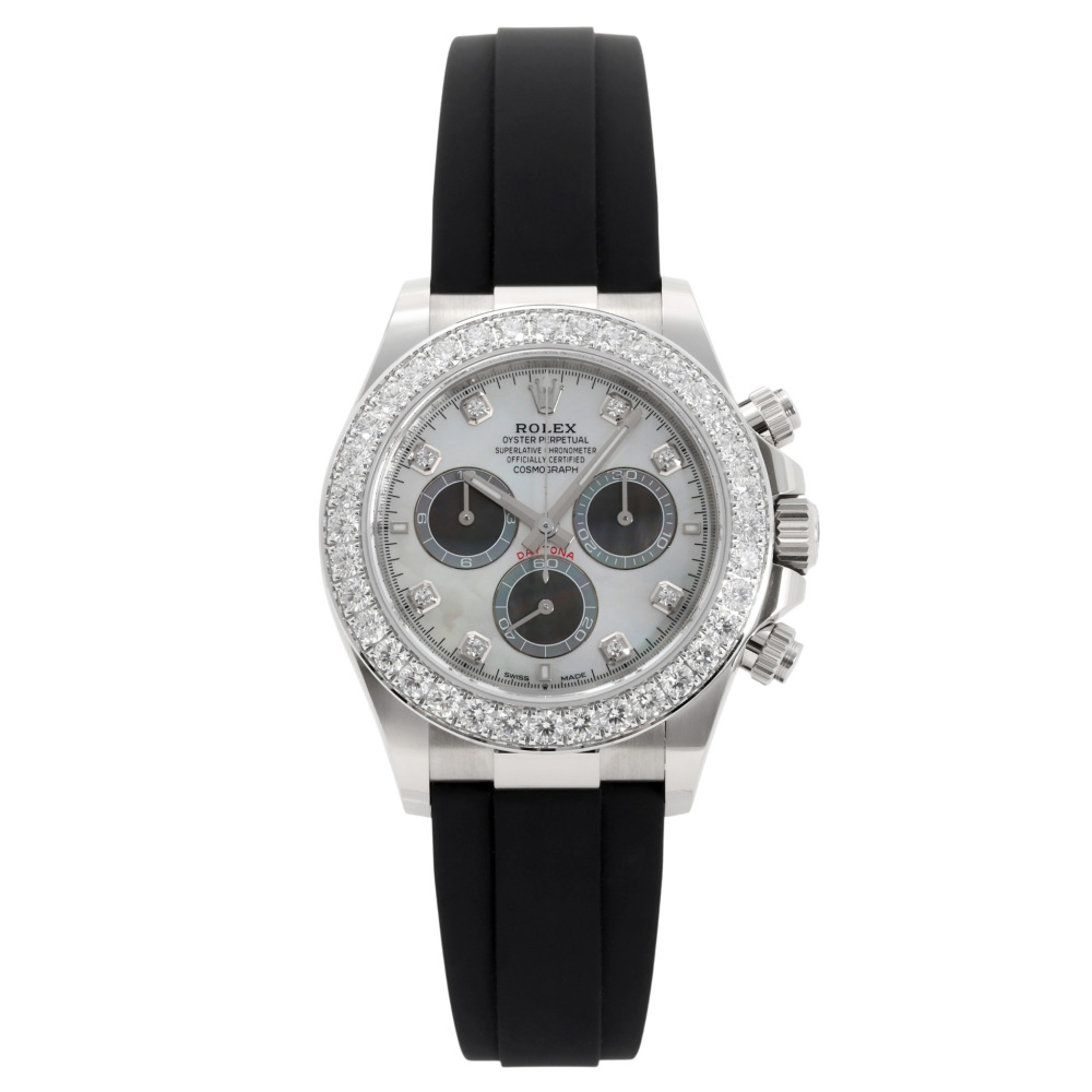 Daytona White Gold White Diamond Dial Diamond Bezel 40mm 2024