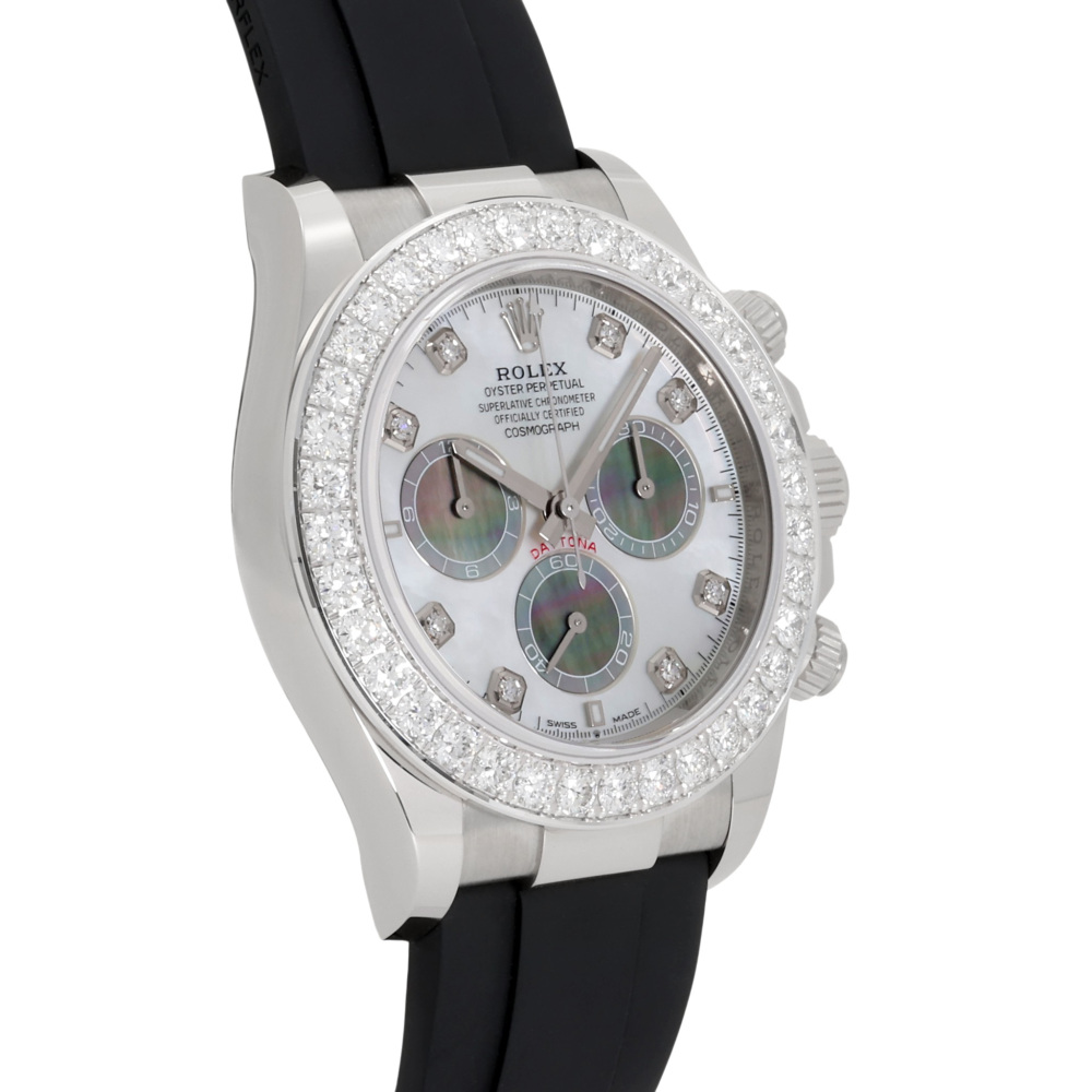 Daytona White Gold White Diamond Dial Diamond Bezel 40mm 2024