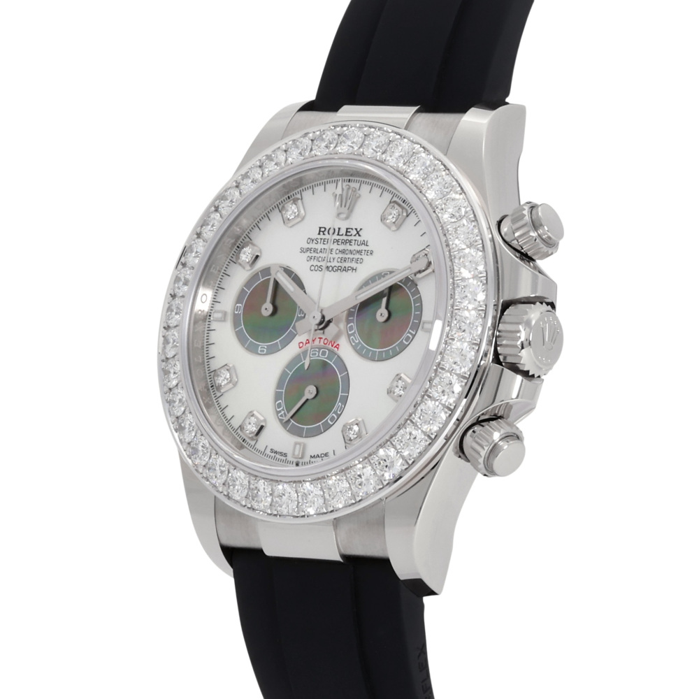Daytona White Gold White Diamond Dial Diamond Bezel 40mm 2024