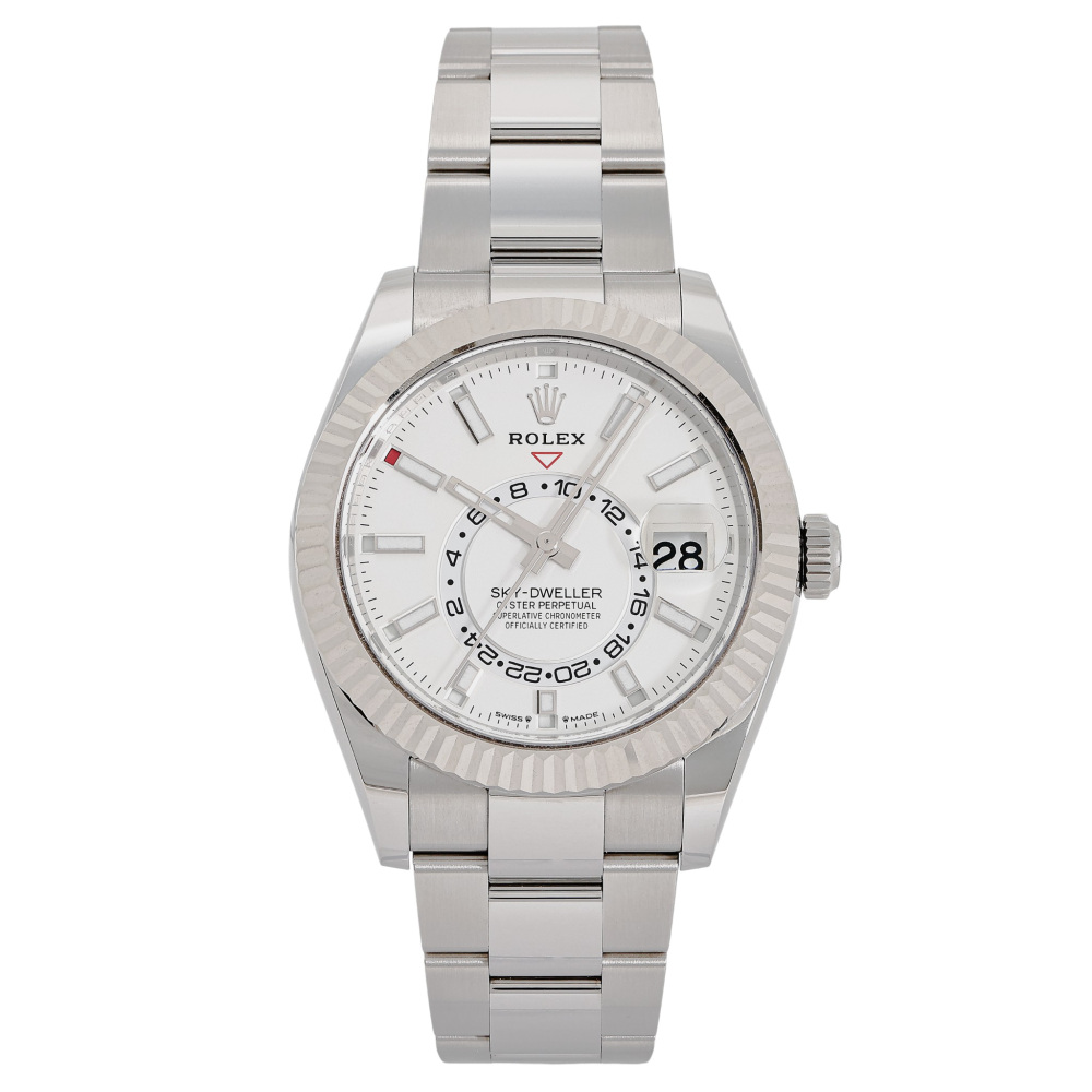 Sky Dweller White Gold Steel White Dial 42mm 2023