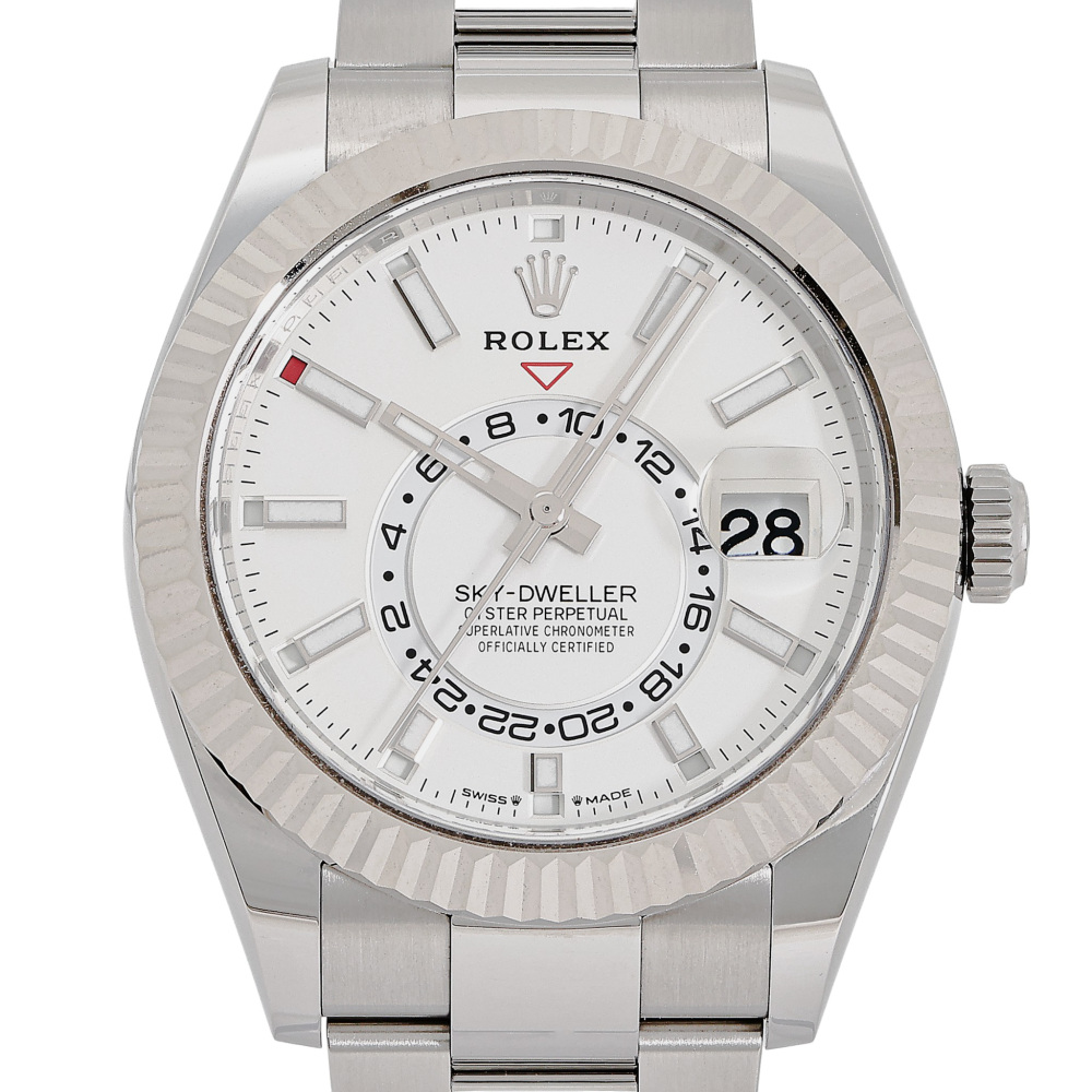 Sky Dweller White Gold Steel White Dial 42mm 2023