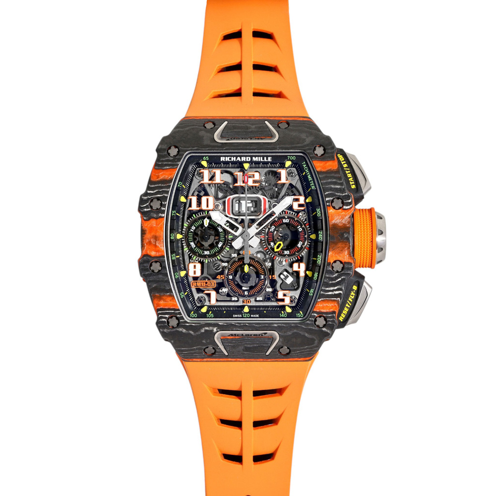 RM11-03 Carbon Grey Silver Dial McLaren 49.9mm