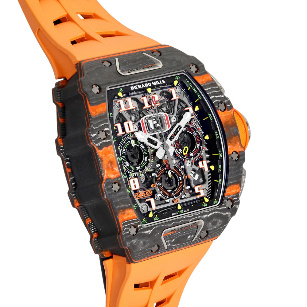 RM11-03 Carbon Grey Silver Dial McLaren 49.9mm