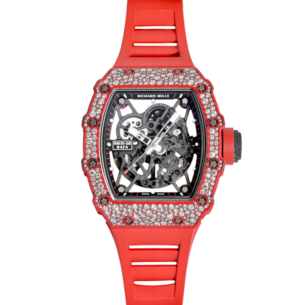 w259482-1 RM35-02 Carbon Skeletonized Dial Rafael Nadal Full Factory Diamond Case 49.9mm