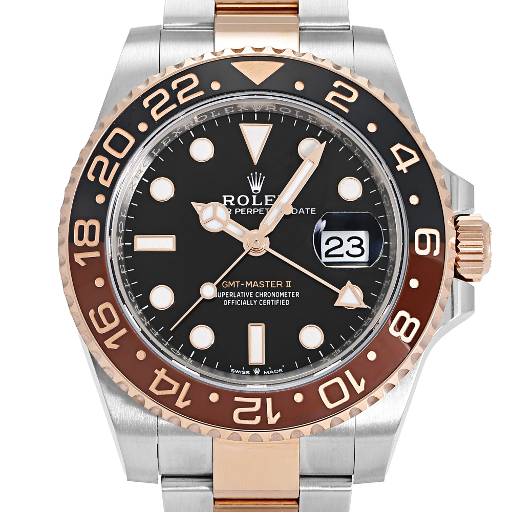 GMT Master II Rose Gold Steel Black Dial 40mm 2019