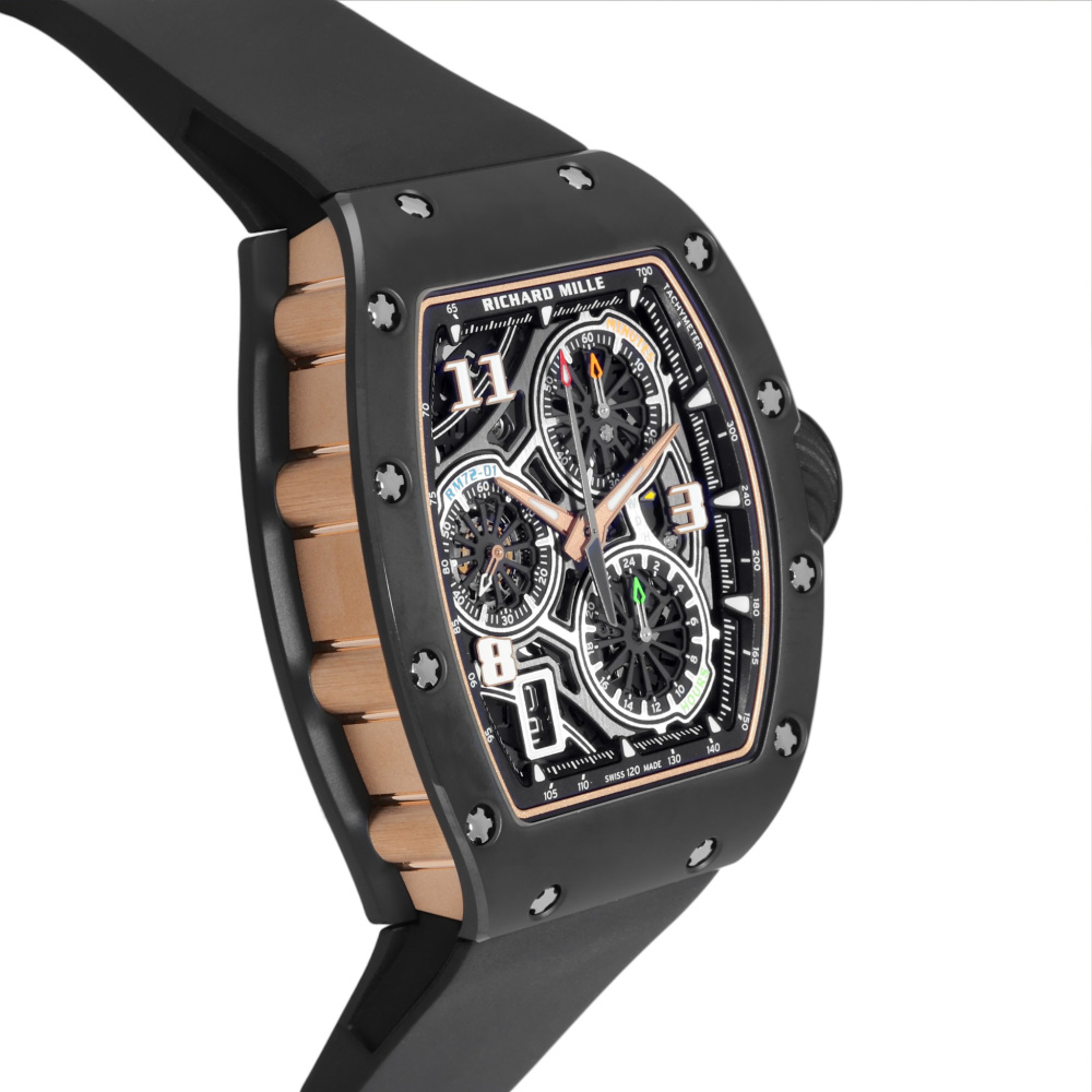 RM72-01 Rose Gold Skeletonized Dial Automatic Lifestyle Flyback Chronograph 38.4mm 2022