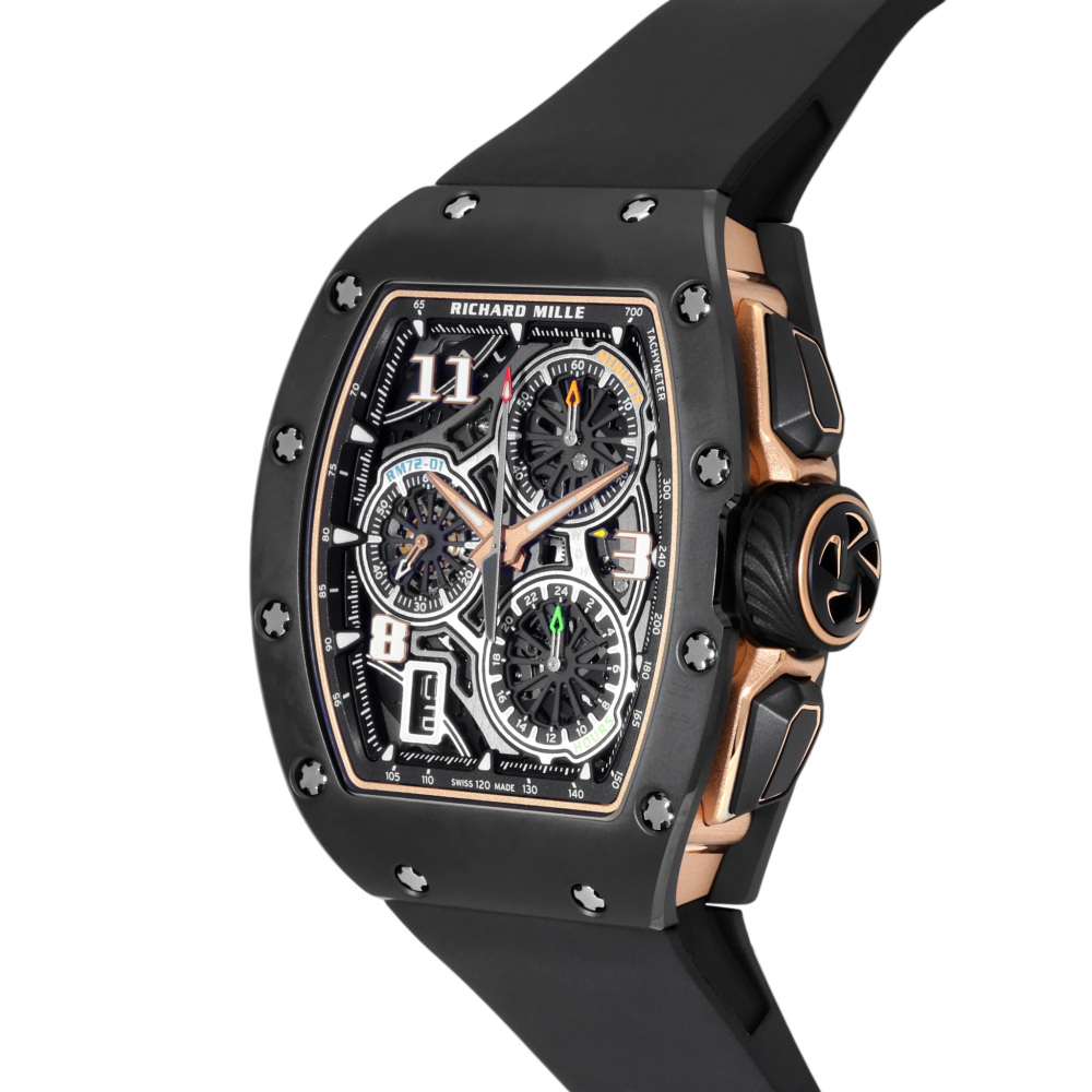 RM72-01 Rose Gold Skeletonized Dial Automatic Lifestyle Flyback Chronograph 38.4mm 2022