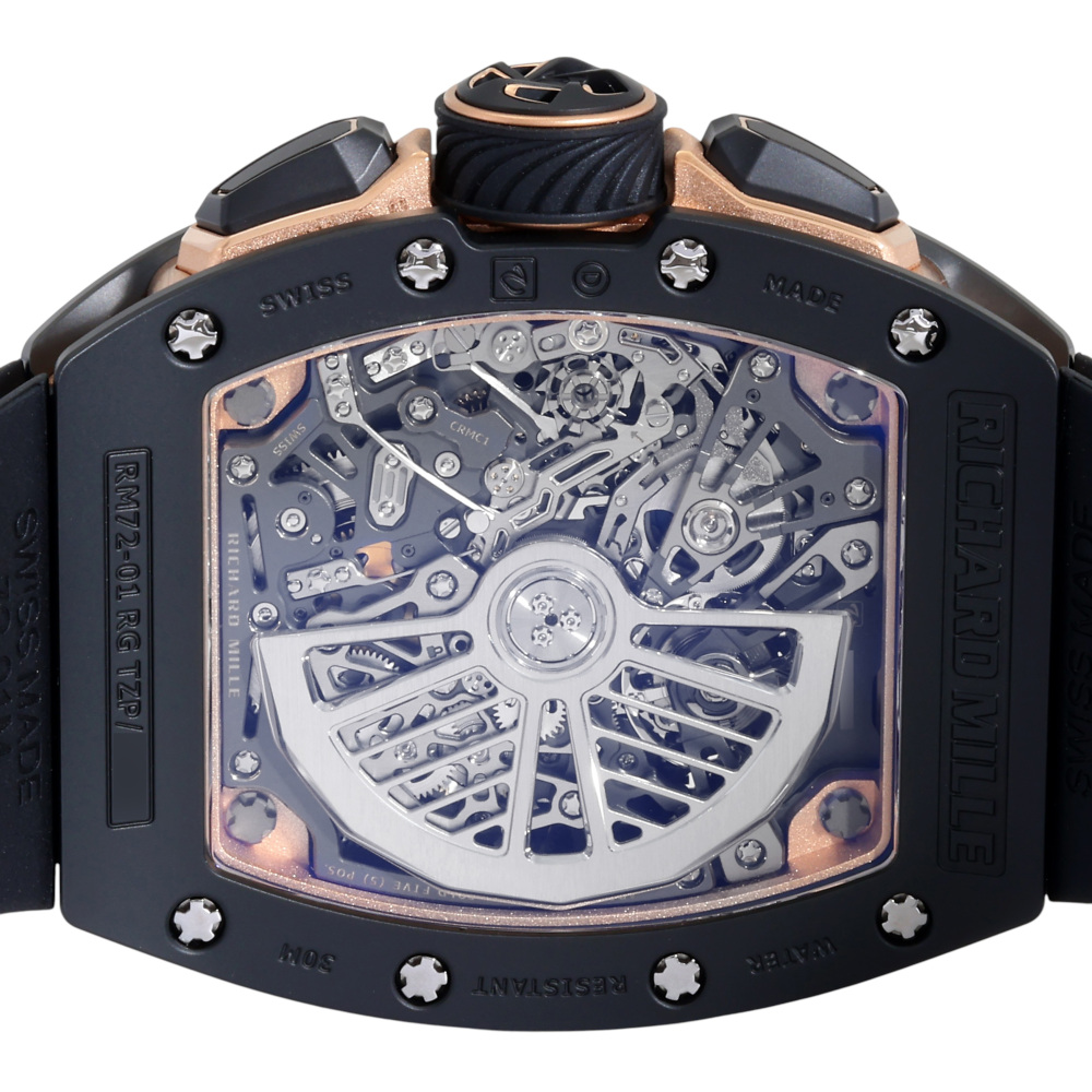 RM72-01 Rose Gold Skeletonized Dial Automatic Lifestyle Flyback Chronograph 38.4mm 2022