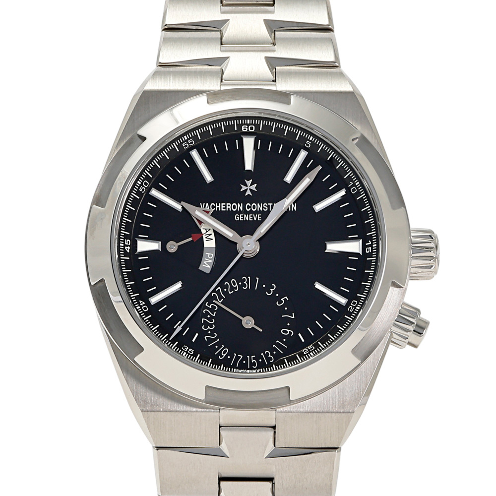 Overseas Dual Timer Steel Black Dial 41mm 2021