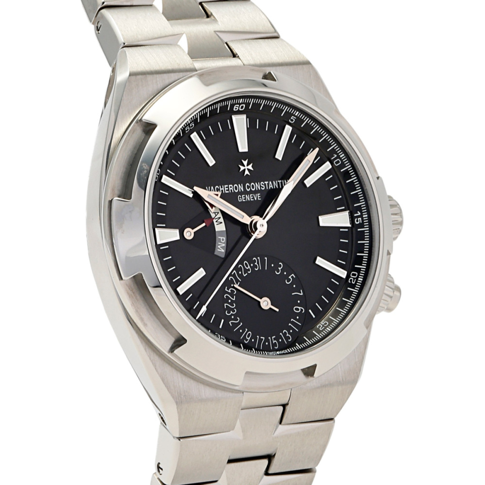 Overseas Dual Timer Steel Black Dial 41mm 2021