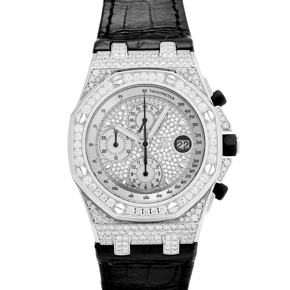 Royal Oak Offshore Chronograph White gold Diamond 42mm 2013