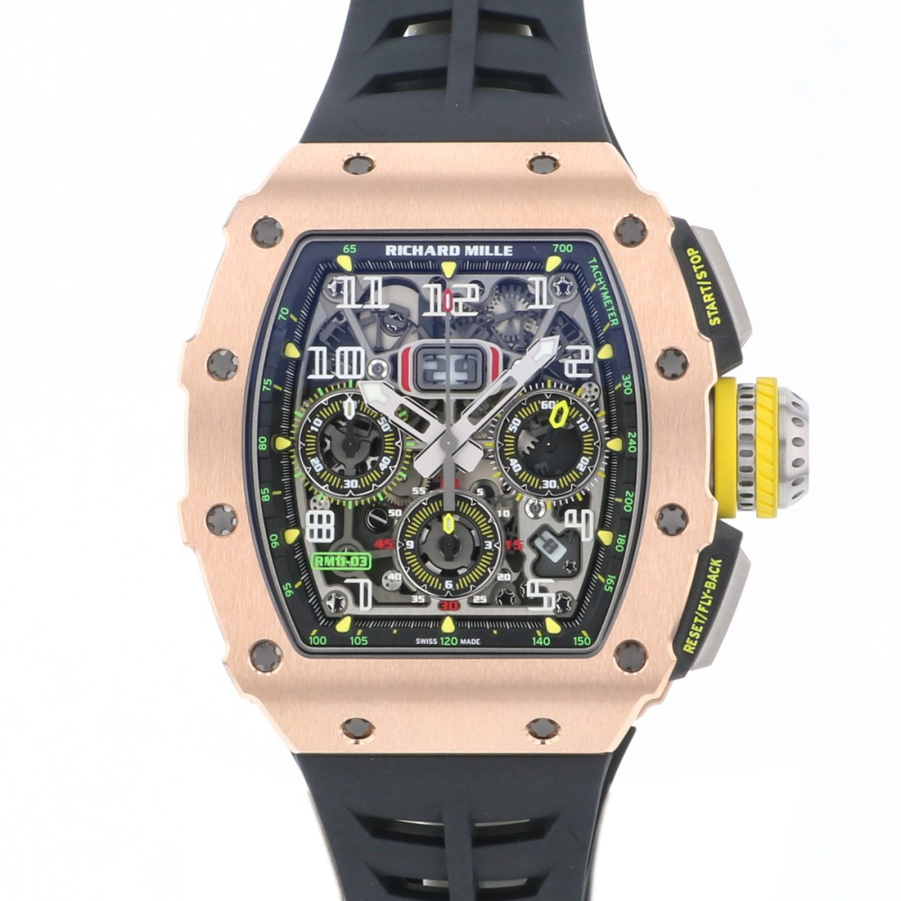 RM11-03 Rose Gold Titanium Skeletonized Dial Flyback Chronograph 49.9mm 2017