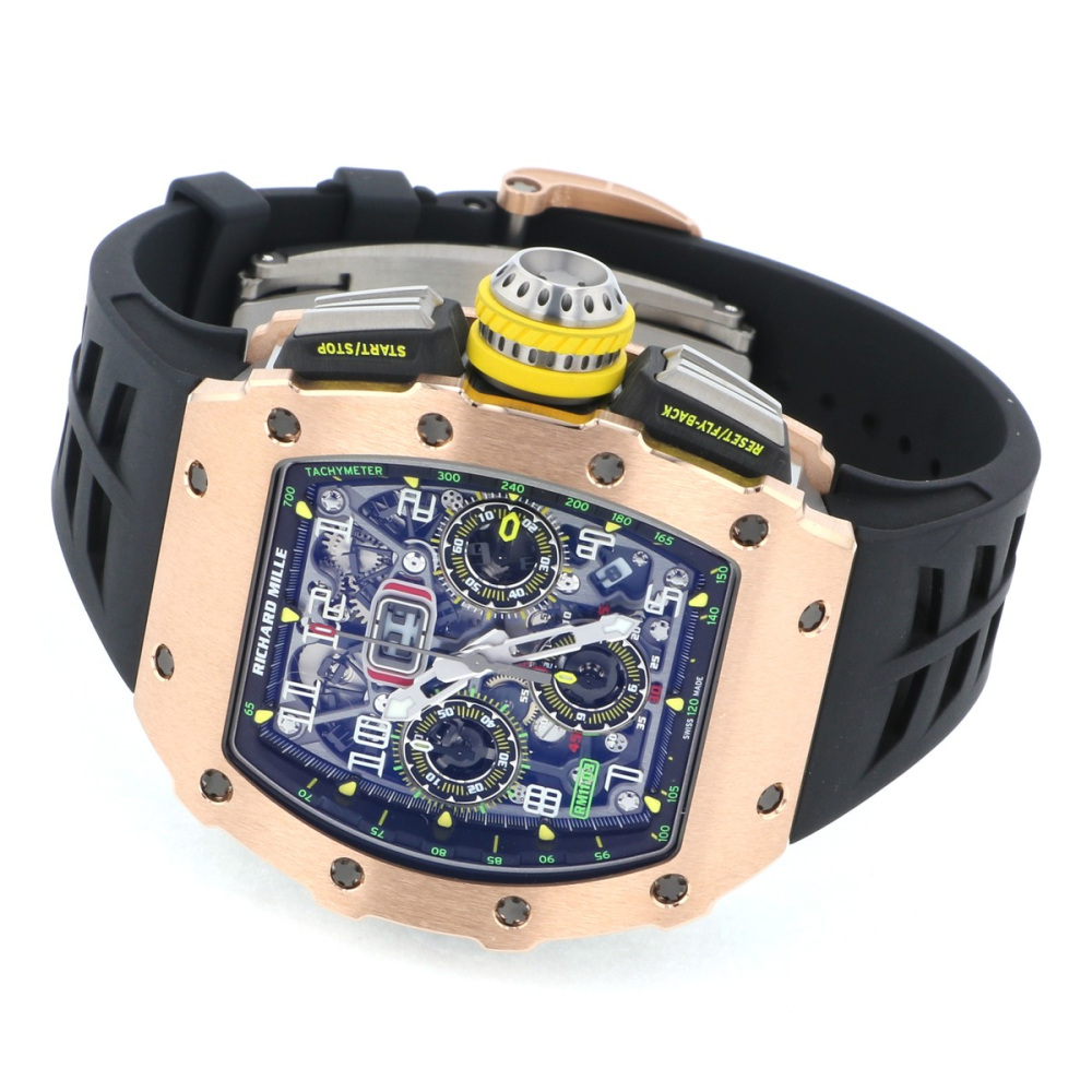 RM11-03 Rose Gold Titanium Skeletonized Dial Flyback Chronograph 49.9mm 2017