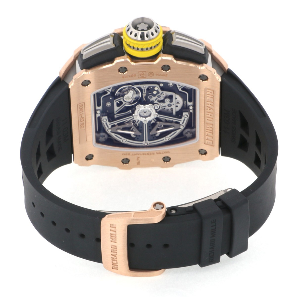 RM11-03 Rose Gold Titanium Skeletonized Dial Flyback Chronograph 49.9mm 2017