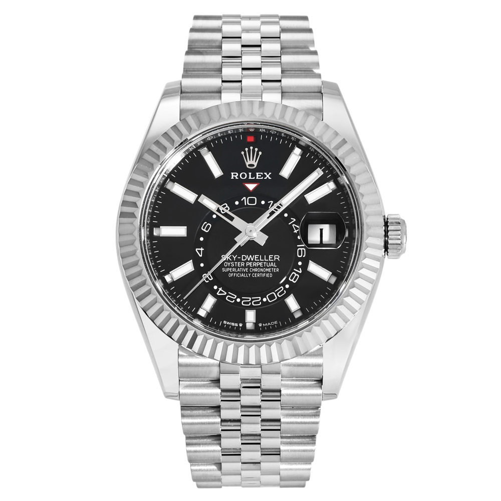 Sky Dweller White Gold Steel Black Dial 42mm 2023