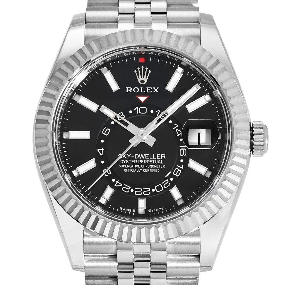 Sky Dweller White Gold Steel Black Dial 42mm 2023