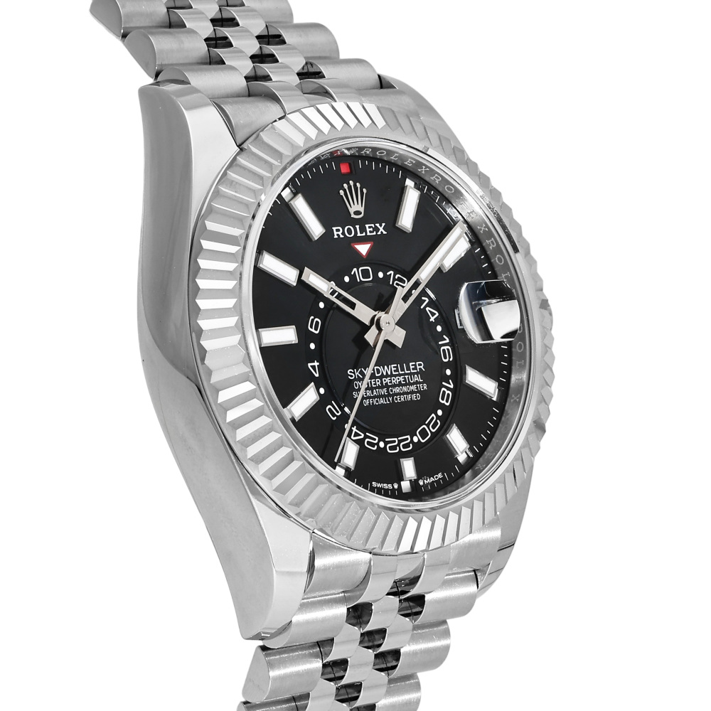 Sky Dweller White Gold Steel Black Dial 42mm 2023