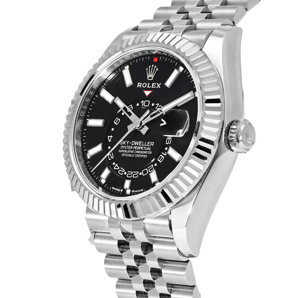 Sky Dweller White Gold Steel Black Dial 42mm 2023