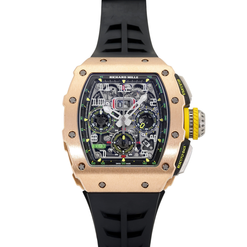 RM11-03 Rose Gold Skeletonized Dial Flyback Chronograph 49.9mm 2020